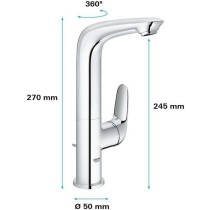 GROHE Mitigeur monocommande Lavabo Taille L Wave Chromé 23584001