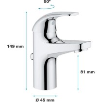 GROHE Mitigeur monocommande lavabo salle de bains Start Curve, taille