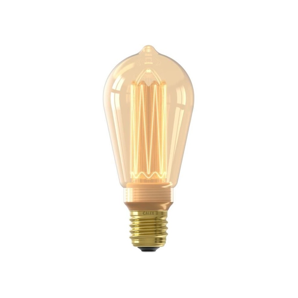 Ampoule LED E27 - CALEX - GLASSFIBER RUSTIC ST64 - 3,5 W - 120 lm - 1800 K - Intensité variable - Or