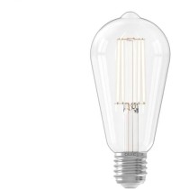 Ampoule LED E27 - CALEX - RUSTIC ST64 - Filament droit - 4,5 W - 470 lm - 2700 K - Intensité variable - Transparent