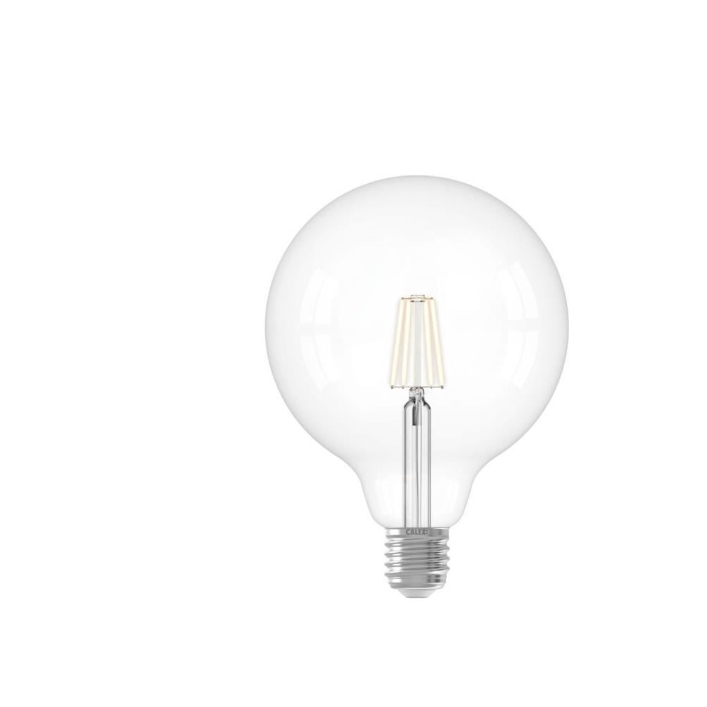 Ampoule LED E27 - CALEX - GLOBE G125 - Filament droit - 4,5 W - 470 lm - 2700 K - Intensité variable - Transparent