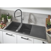 GROHE Evier composite avec égouttoir K500 1160 x 500 mm Gris granite