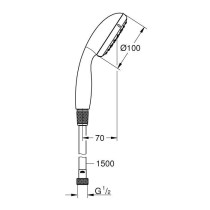 Douchette a main Vitalio Start - GROHE - 1 jet - anti-brulûre - écon