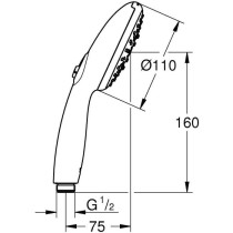 Pommeau de douche - GROHE Vitalio Start 110 26031001 - 3 jets (Pluie/S