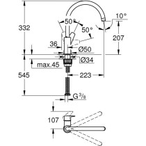 GROHE - Mitigeur monocommande Evier