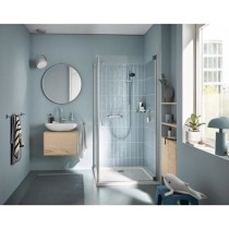 Ensemble de douche avec mitigeur thermostatique, pommeau 1 jet, barre