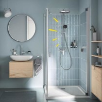 Colonne de douche avec mitigeur monocommande - Economie d'eau - GROHE