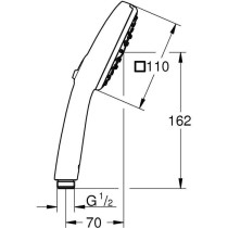 Pommeau de douche - GROHE Vitalio Comfort 110 26092001 - 3 jets (Pluie