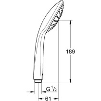 Douchette 1 jet GROHE Vitalio Joy 110 Chromé - Économie d'eau, Doubl