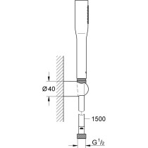 Ensemble de douche - GROHE - Vitalio Get Stick - Economie d'eau - Chro