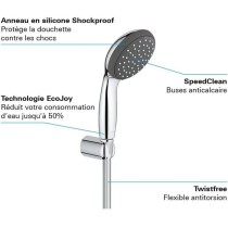 GROHE Ensemble de douche 2 jets avec support mural Vitalio Start 100 C