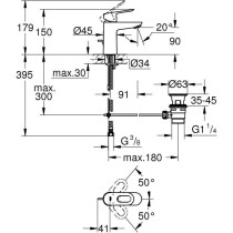 Mitigeur de lavabo monocommande Bauloop taille S - GROHE - 23335000