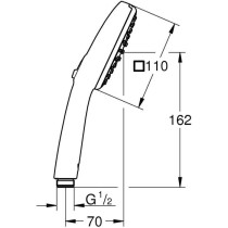 Pommeau de douche - GROHE Vitalio Comfort 110 263972431 - 2 jets (Plui