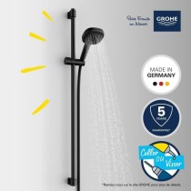 Ensemble de douche avec pommeau 2 jets, barre 90cm et flexible - GROHE