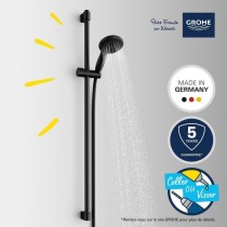 Ensemble de douche avec pommeau 2 jets, barre 90cm et flexible - GROHE