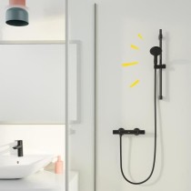 Ensemble de douche avec pommeau 2 jets, barre 90cm et flexible - GROHE