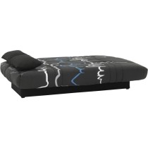 Banquette clic clac 3 places - Motif graffiti bleu - Style Contemporain - L 190 x P92 cm - DREAM