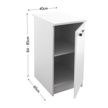 START Caisson bas de cuisine L 40 cm - Blanc brillant