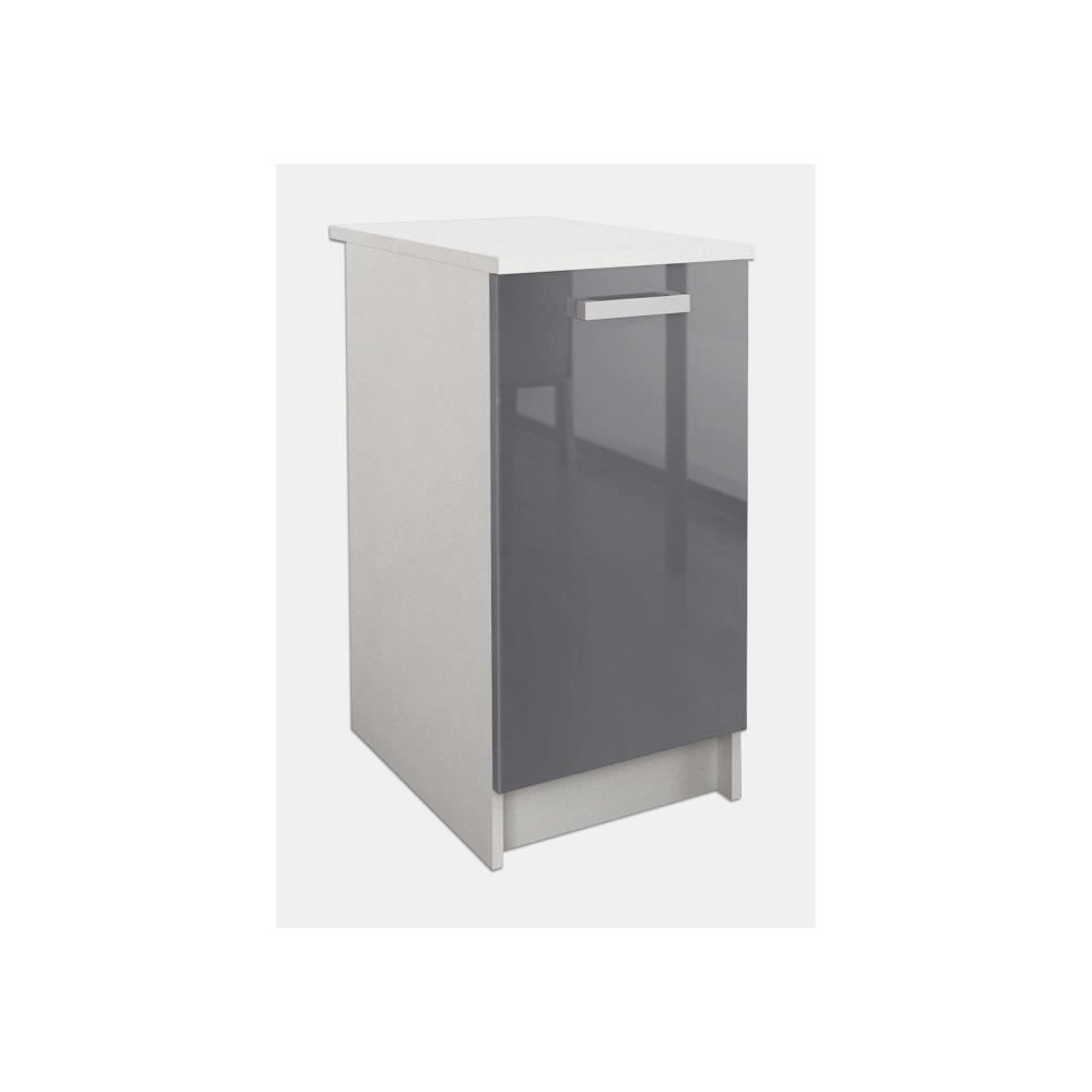 START Caisson bas de cuisine L 40 cm - Gris brillant