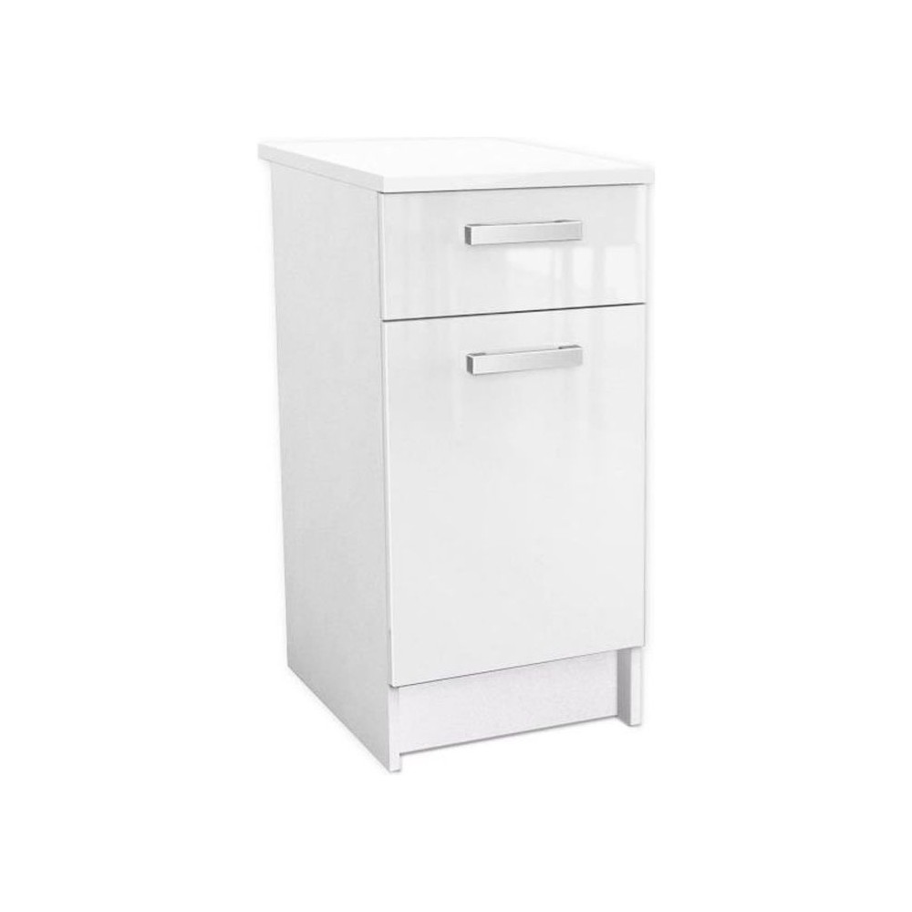 START Meuble bas de cuisine L 40 cm - Blanc brillant