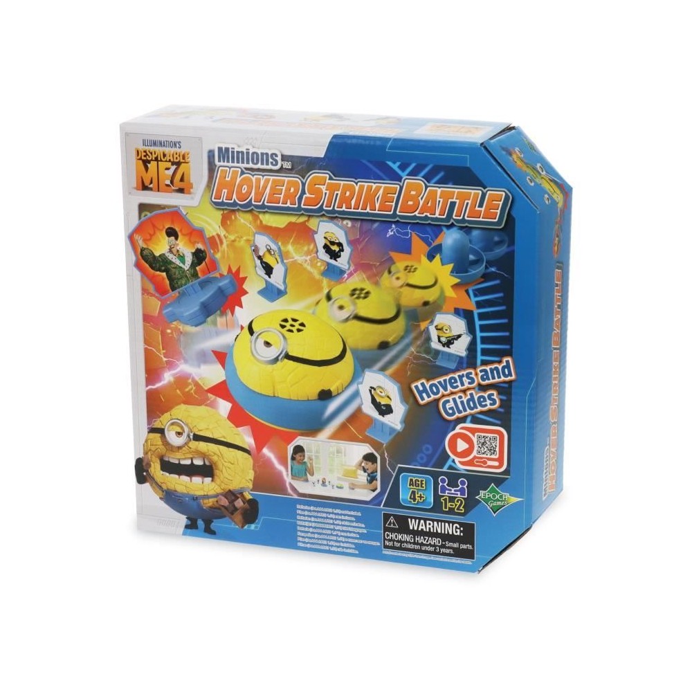 Jeu de Table - EPOCH GAMES - Minions Hover Strike Battle - Renvoyer le Palet, Évite les Minions !