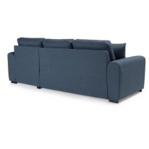 Canapé d'angle convertible réversible - 4 places - Tissu Bleu - HAMI