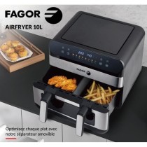 Friteuse sans huile - FAGOR - Airfryer FGF10 - 10L - 2400 W - Ecran tactile - 8 modes pré enregistré – Grande cuve de cuisso