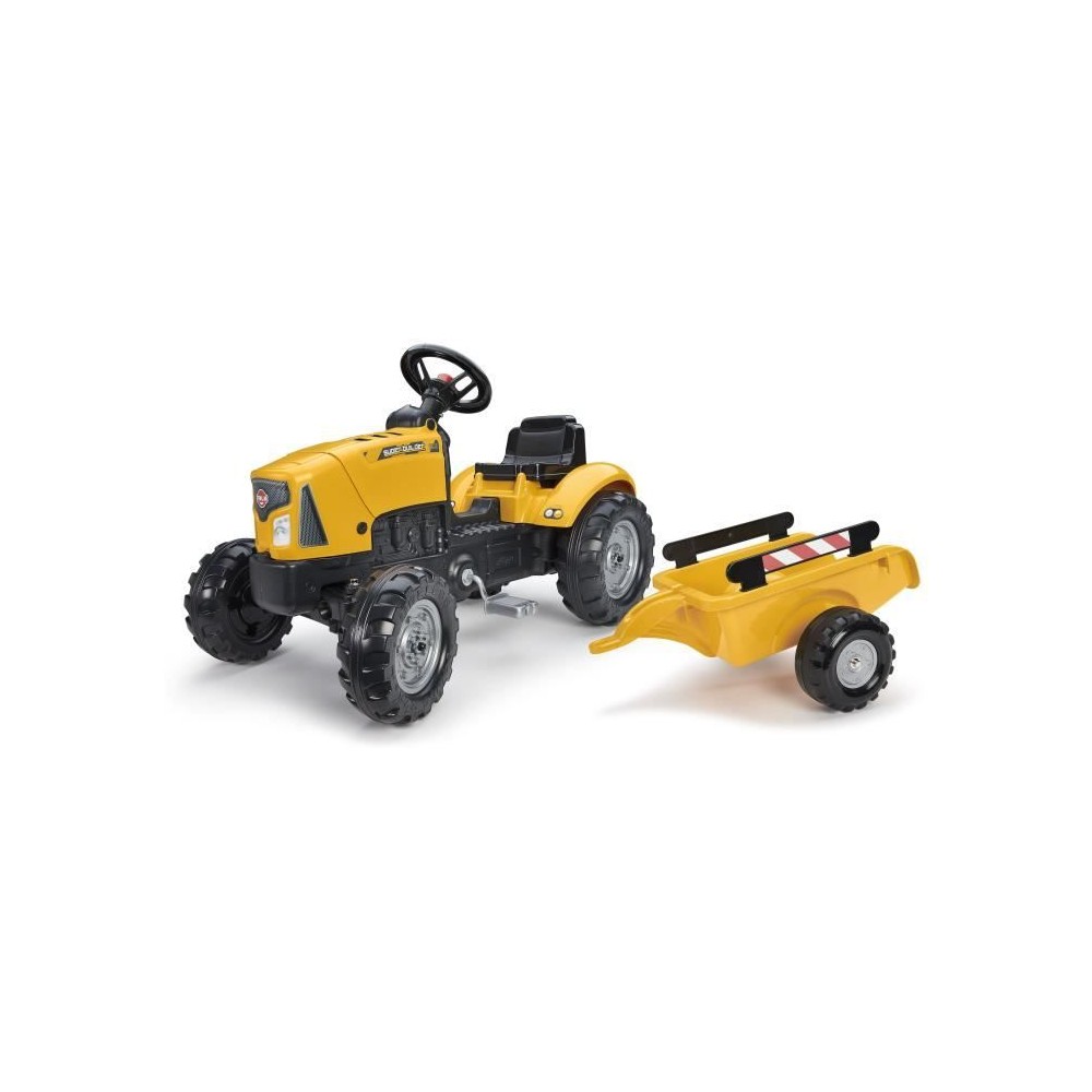 Tracteur a pédales FALK SuperBuilder - capot ouvrant et remorque - pour enfants de 2 a 5 ans