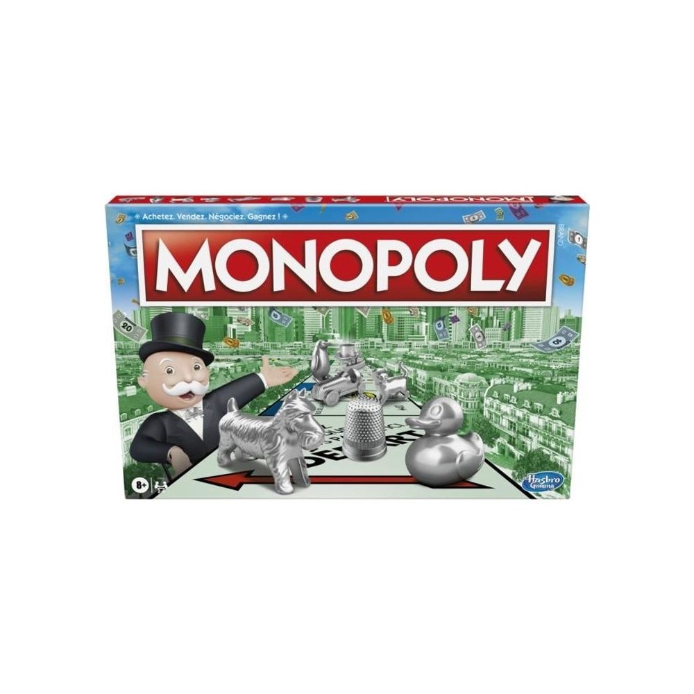 Monopoly Classique - Jeu pour la famille et les enfants - 2 a 6 joueur