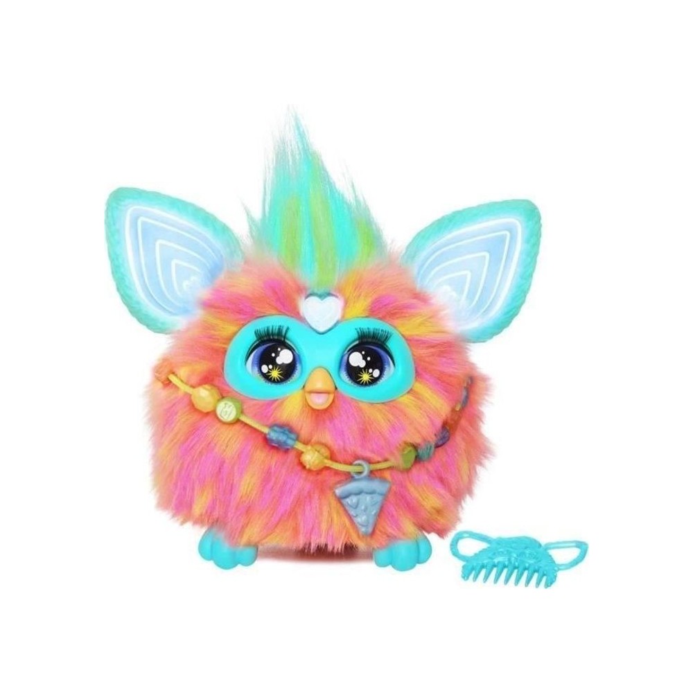 Furby corail, 15 accessoires, peluche interactive pour filles et gar