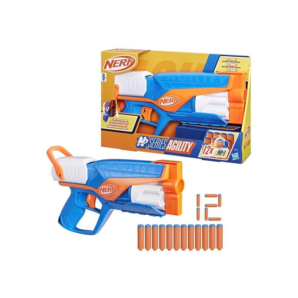 NERF blaster Agility N Series, 12 fléchettes Nerf N1 uniquement pour