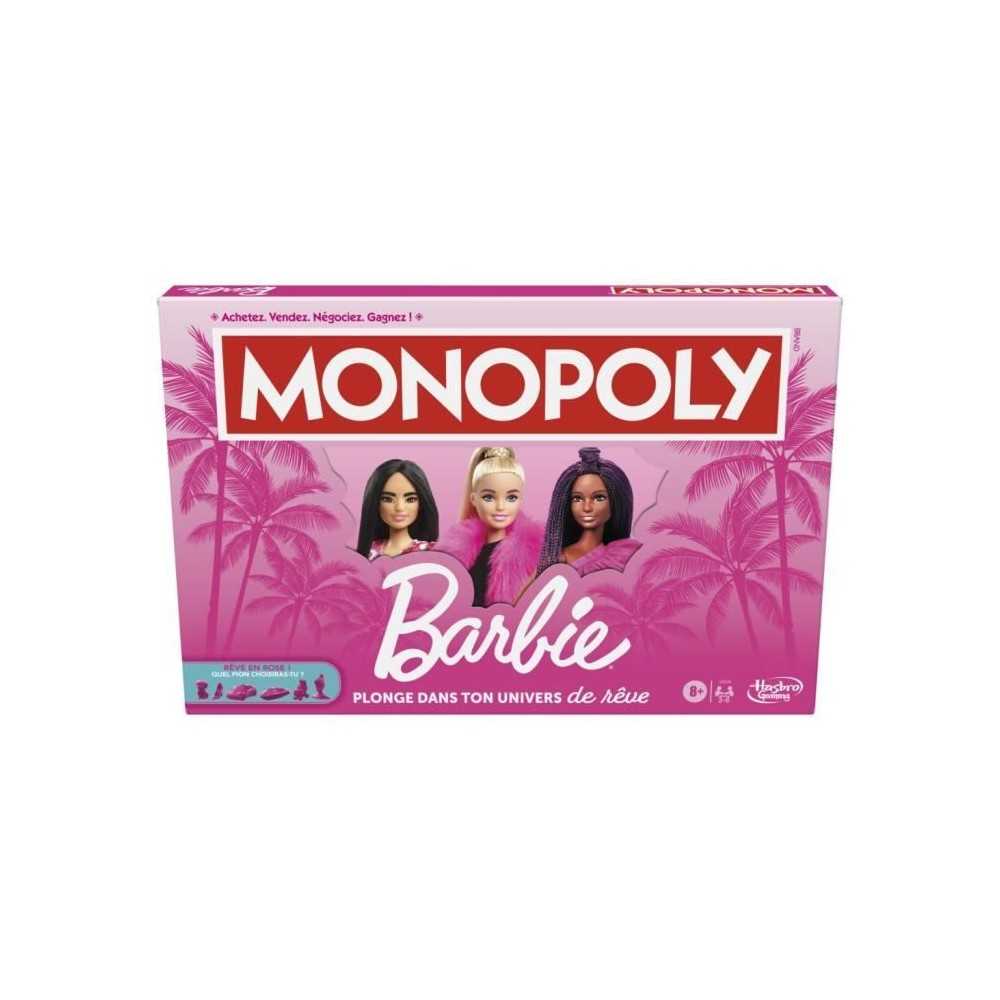 Monopoly : édition Barbie, jeu de plateau pour 2 a 6 joueurs, jeux