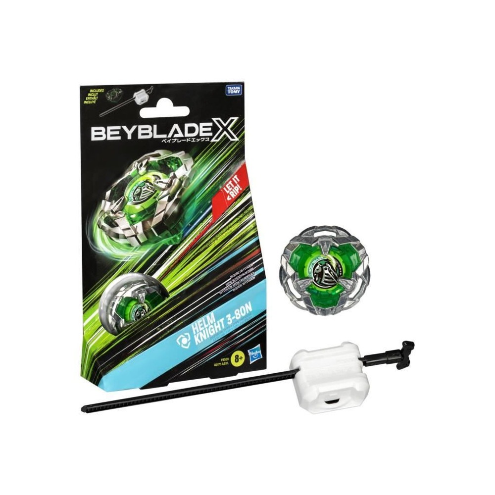 Beyblade X, Starter Pack Helm Knight 3-80N avec toupie de compétition