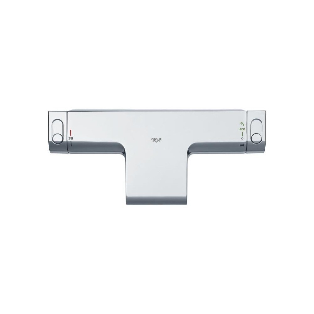 GROHE Mitigeur mural thermostatique bain/douche ½ Grohtherm 2000 34174001 - Jet cascade - Limiteur de température - Economie d