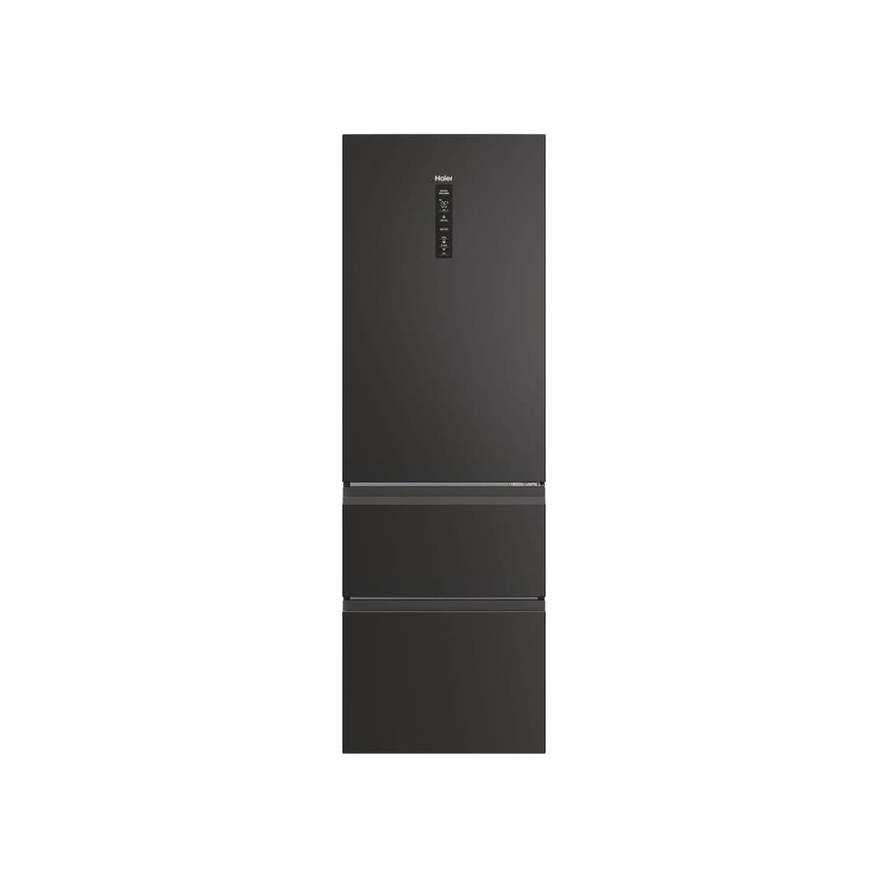 Réfrigérateur Combiné - HAIER - 3D 60 Series 5 HTW5618ENPT - Classe E - 360 L - 185 x 59,5 x 66,7 cm - Noir