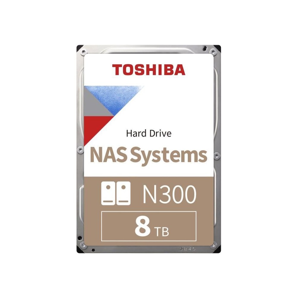 Disque Dur Interne - TOSHIBA - NAS N300 - 8To - 7200 tr/min - 3.5 Boit