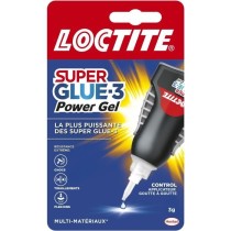 Colles cyanocrylates - LOCTITE - SUPERGLUE-3P - Power Gel Control - Tu