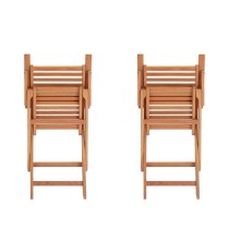 Lot de 2 fauteuils de jardin pliants en Acacia FSC - 57 x 52 x 90 cm