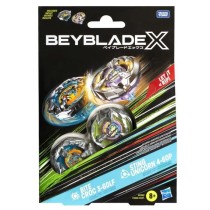 Beyblade X Dual Pack Bite Croc 3-60LF et Sting Unicorn 4-60P, 2 toupies de compétition a rotation droite, Des 8 ans