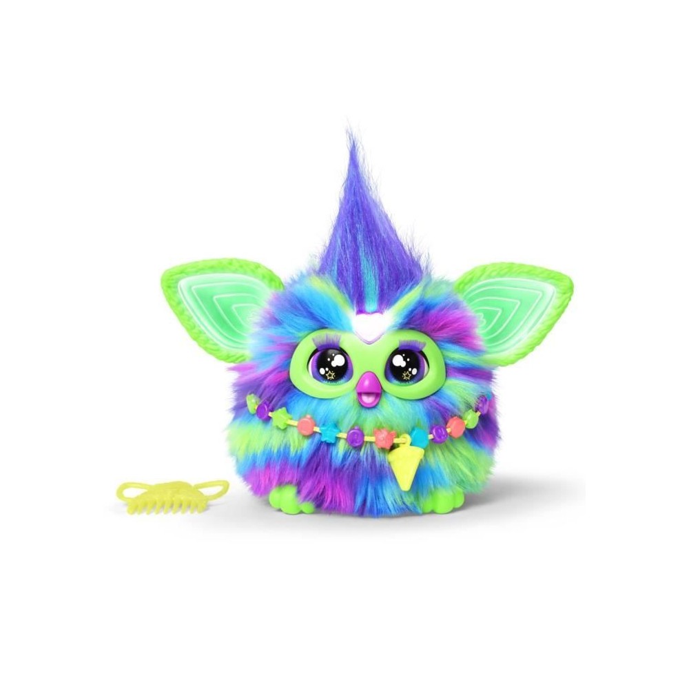 Furby Galaxie, peluche activée par la voix brille dans le noir, jouets interactifs, des 6 ans