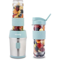 Mini blender - SMOO16 - 300 W - 570 mL - Bleu pastel - 2 gourdes inclu