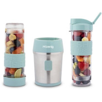 Mini blender - SMOO16 - 300 W - 570 mL - Bleu pastel - 2 gourdes inclu