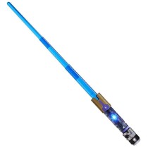 Sabre laser électronique Maître Jedi Sol, bleu personnalisable officiel sous licence Star Wars Lightsaber Forge Kyber Core, de