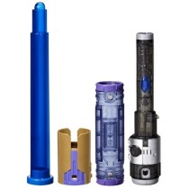 Sabre laser électronique Maître Jedi Sol, bleu personnalisable officiel sous licence Star Wars Lightsaber Forge Kyber Core, de