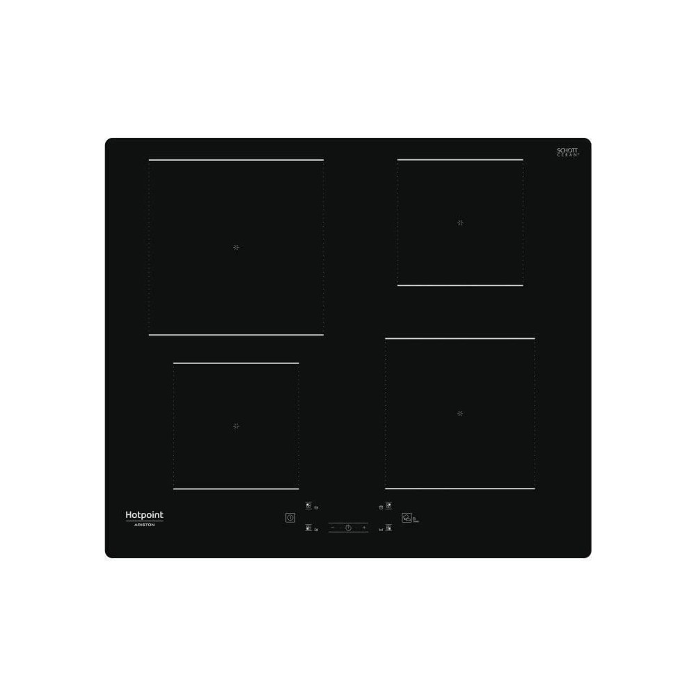 Table de cuisson induction - HOTPOINT - 4 foyers - L60 cm - HQ5660SNE