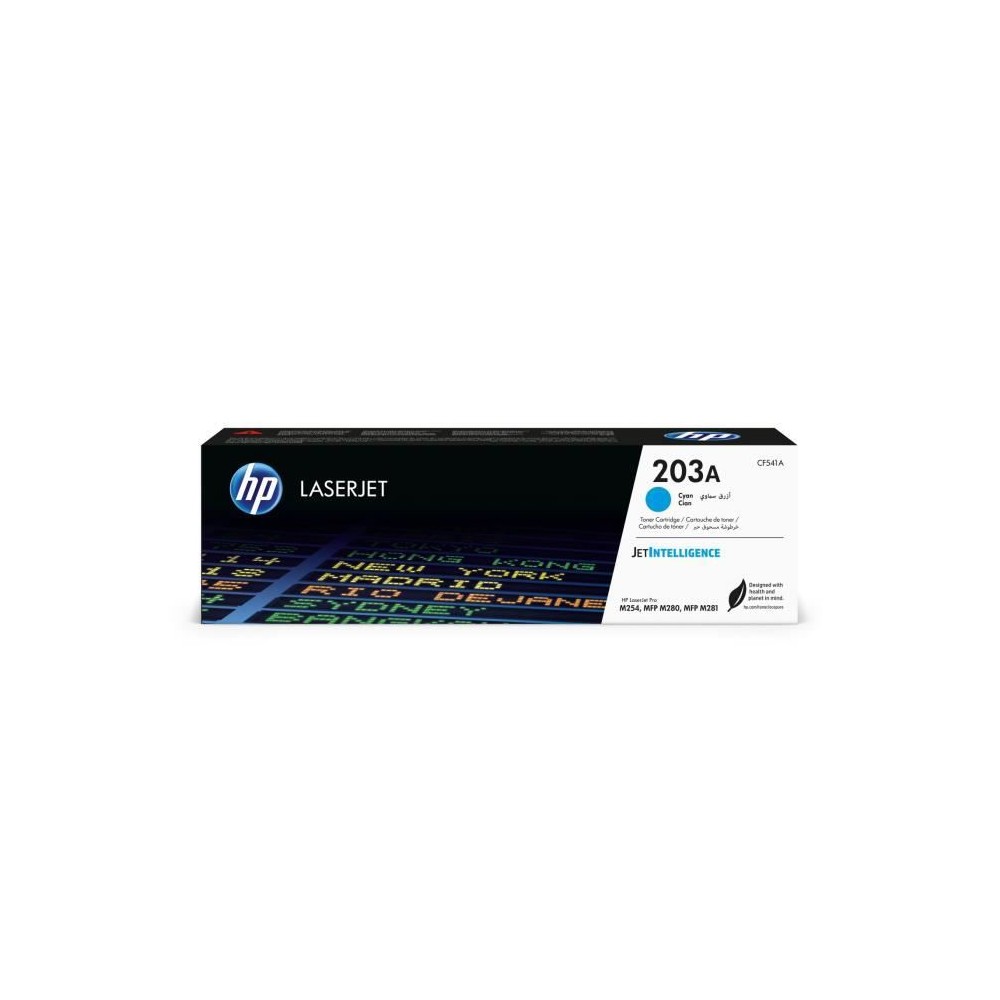 Cartouche de toner cyan HP 203A authentique pour HP Color LaserJet Pro