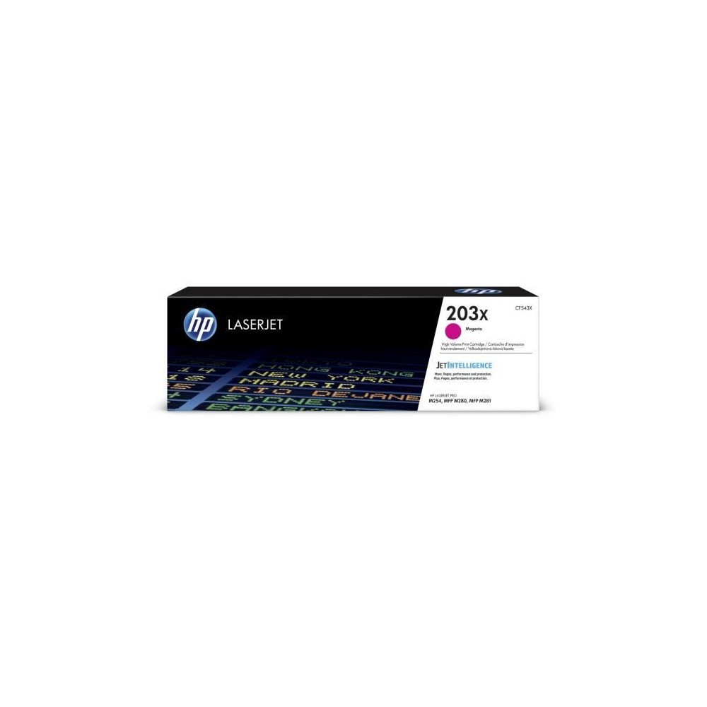 Cartouche de toner magenta HP 203X grande capacité pour HP Color Lase