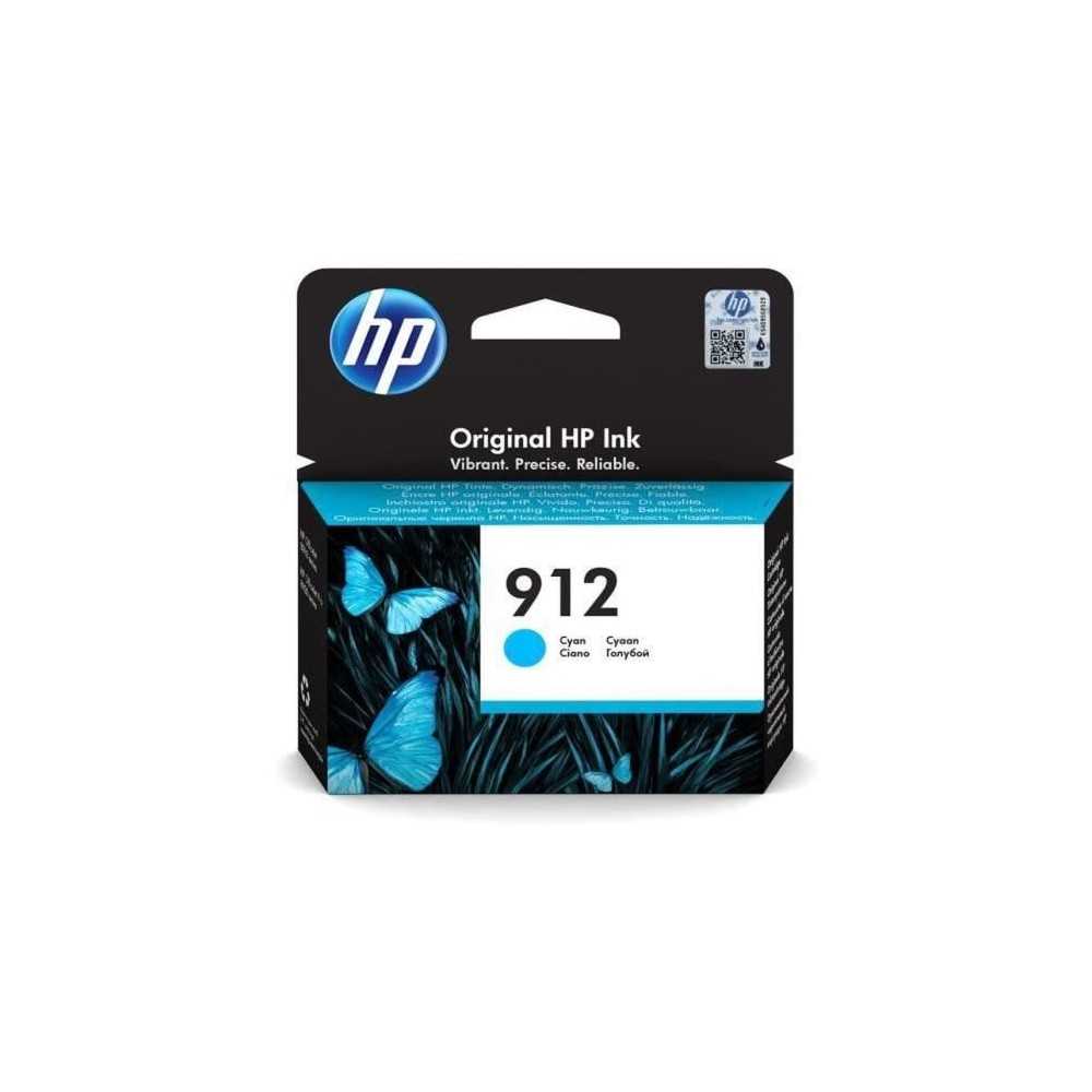 HP 912 Cartouche d'encre cyan authentique (3YL77AE) pour HP OfficeJet