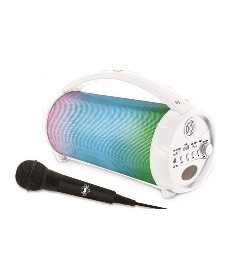 FLASHBOOM® Enceinte Bluetooth® portable entièrement lumineuse avec micro filaire détachable iParty® - LEXIBOOK