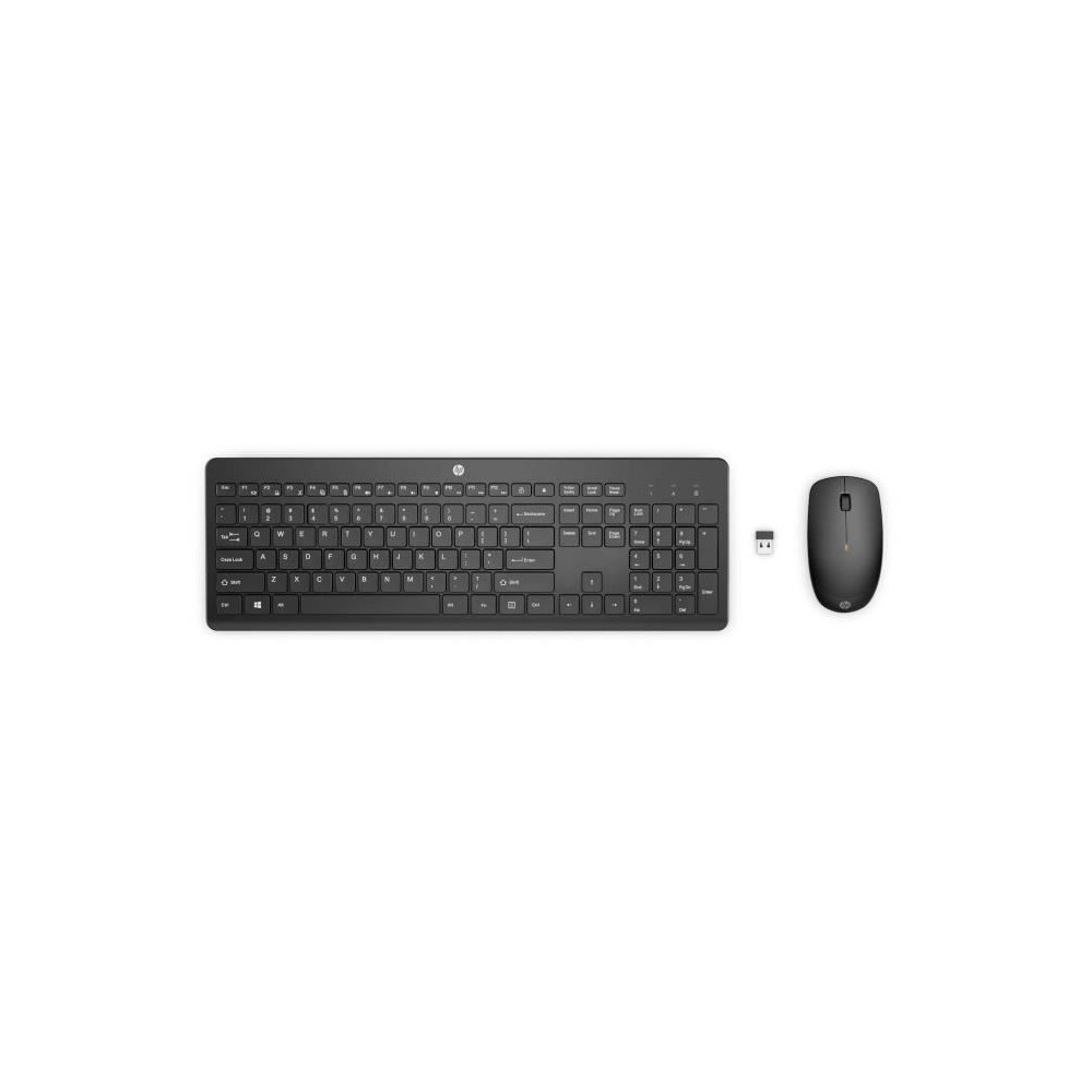 Ensemble clavier et souris sans fil - HP - 230 - Noir - USB - QWERTY